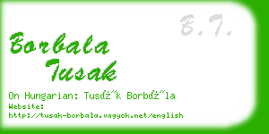 borbala tusak business card